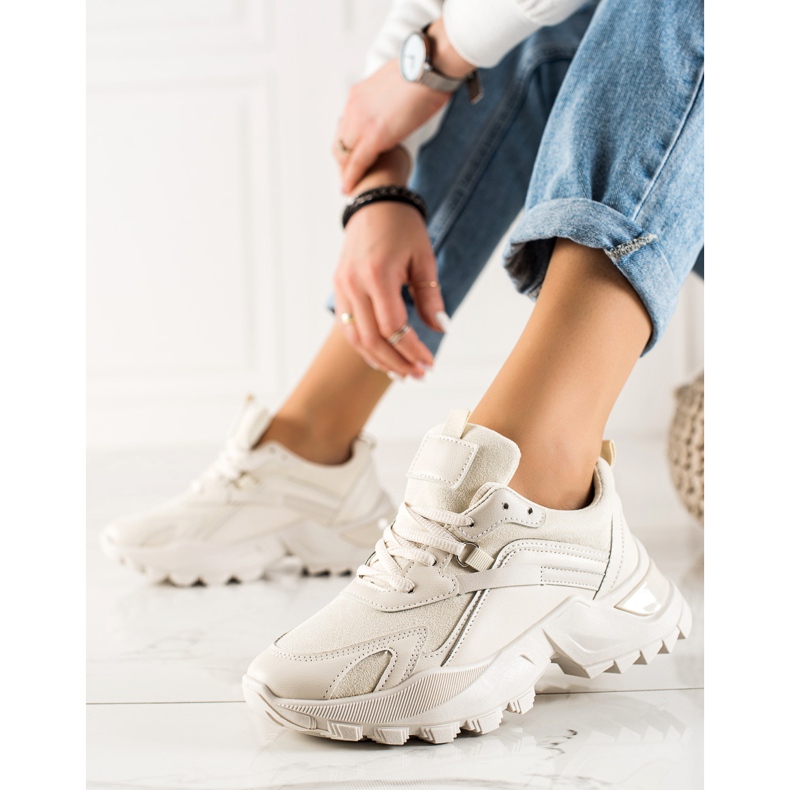 TRENDI Zapatillas de moda beige 1