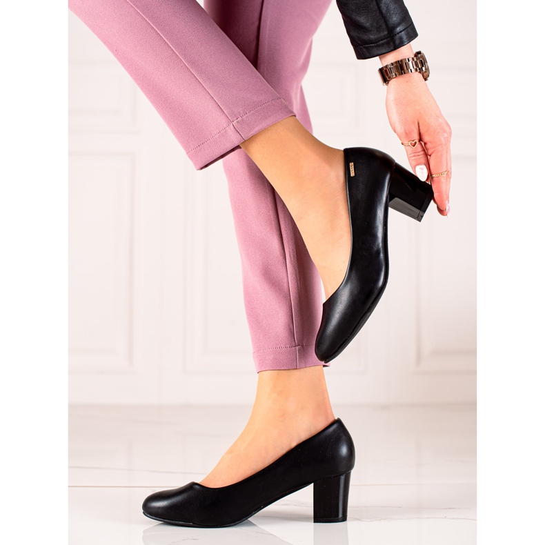 Goodin elegantes bombas negras negro 1