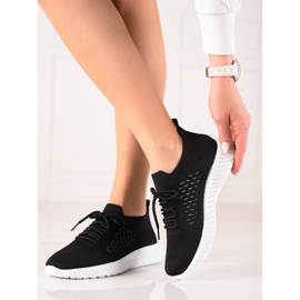 TRENDI Calzado deportivo cómodo negro 2
