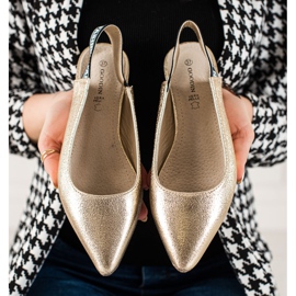 Goodin Zapatos de tacón con tacón descubierto dorado 1 Goodin Zapatos de tacón con tacón descubierto dorado 1