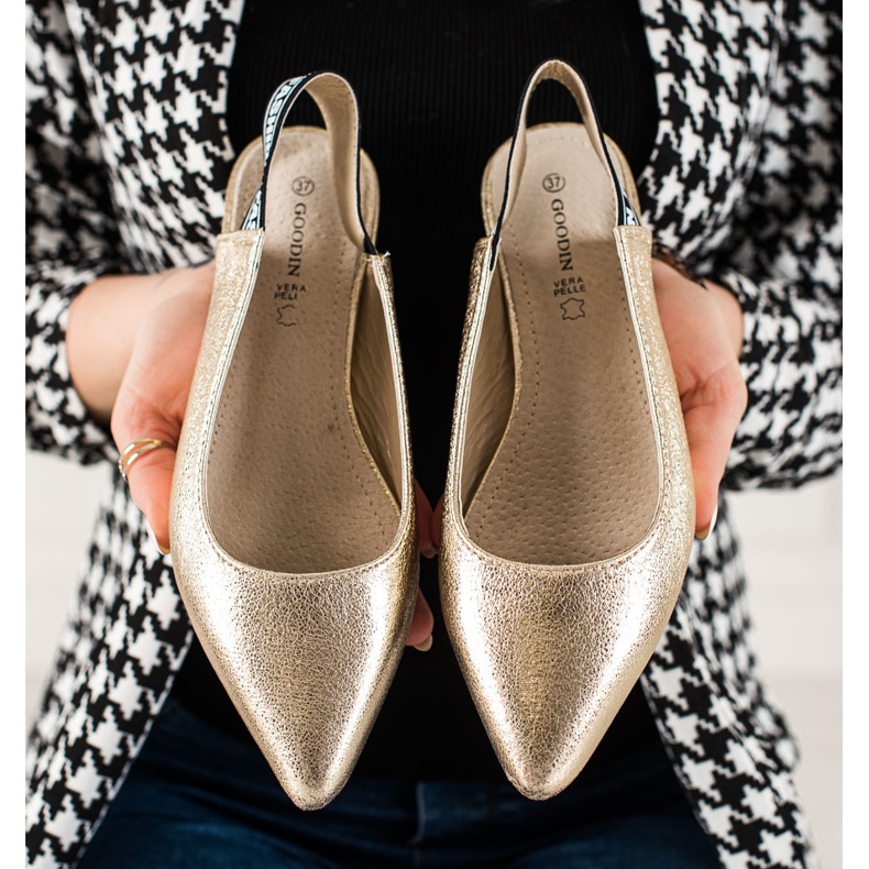 Goodin Zapatos de tacón con tacón descubierto dorado 1 Goodin Zapatos de tacón con tacón descubierto dorado 1