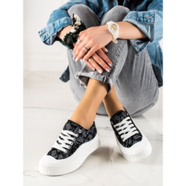 Seastar Zapatillas de deporte de diseño de moda negro 3