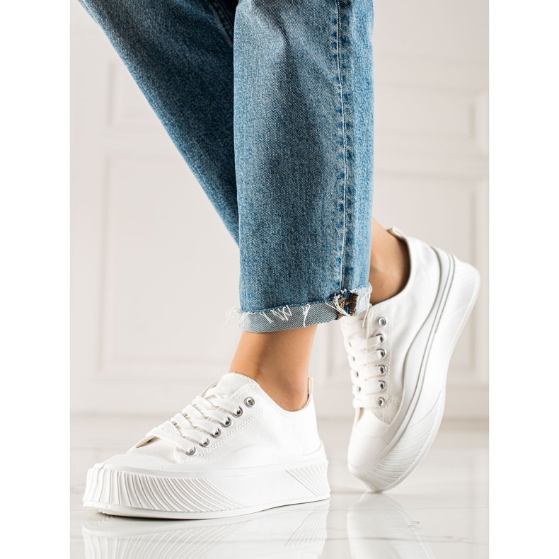 Seastar Zapatillas blancas en la plataforma blanco 2