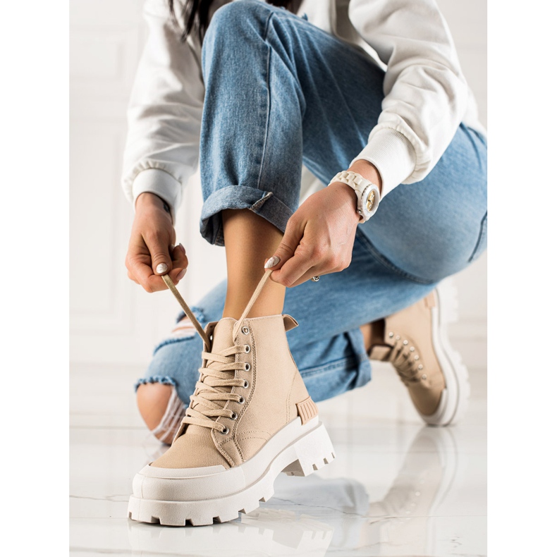 Seastar Zapatillas altas en la plataforma beige 1 Seastar Zapatillas altas en la plataforma beige 1