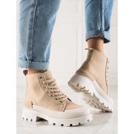 Seastar Zapatillas altas en la plataforma beige 3