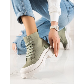 Seastar Zapatillas altas de moda en la plataforma verde 2