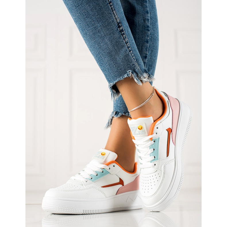 TRENDI Zapatillas blancas de moda blanco multicolor 1 TRENDI Zapatillas blancas de moda blanco multicolor 1