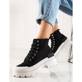 Seastar Zapatillas altas de moda en la plataforma negro 3