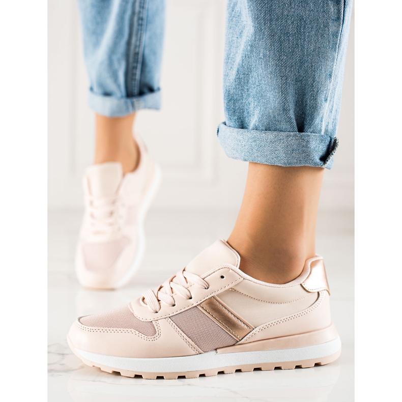 TRENDI Zapatillas con estilo con malla rosado 1 TRENDI Zapatillas con estilo con malla rosado 1