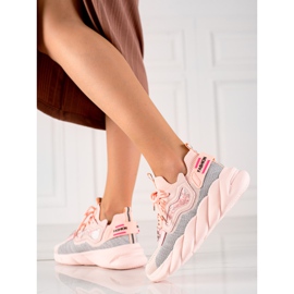 Weide Zapatillas cómodas de moda rosado 3