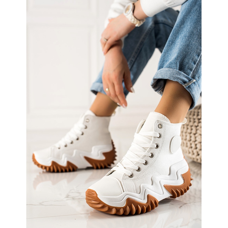 TRENDI Zapatillas Moda Blancas blanco 2
