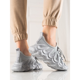 TRENDI Zapatillas Moda Grises 4