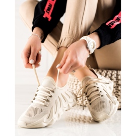 TRENDI Zapatillas de moda beige 1
