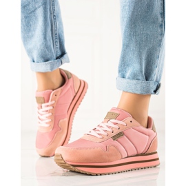 Filippo Zapatillas de cuero rosas rosado 2