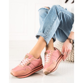 Filippo Zapatillas de cuero rosas rosado 1