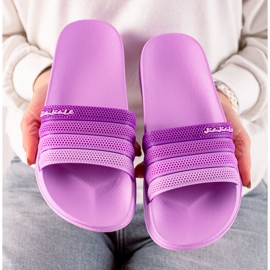TRENDI Cómodas pantuflas moradas violeta 2