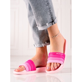 TRENDI Cómodas pantuflas rosas rosado 1
