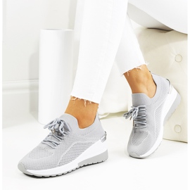 Deportivas grises con cuña Sabelia 1 Deportivas grises con cuña Sabelia 1