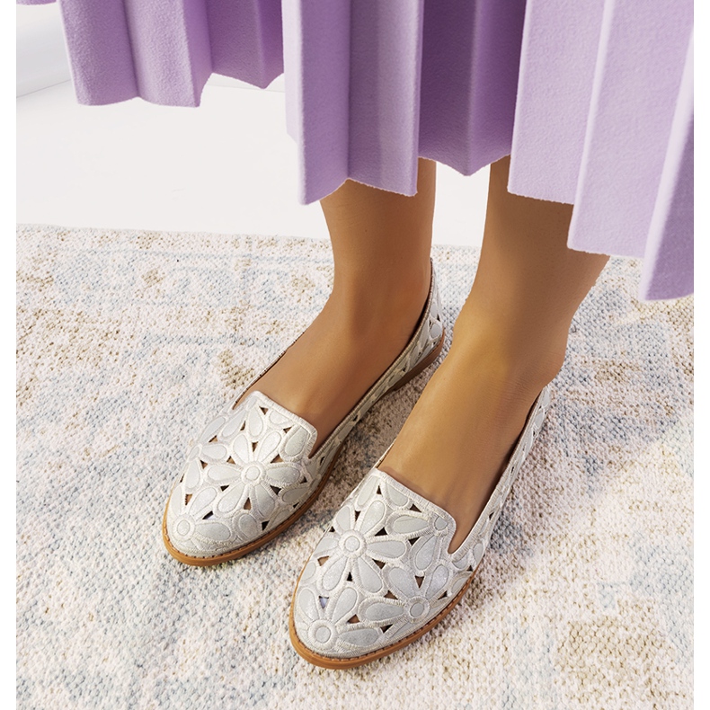 Bailarinas caladas grises de Amanda plata 1