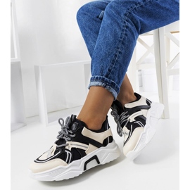 Deportivas negras de mujer Delois beige 1