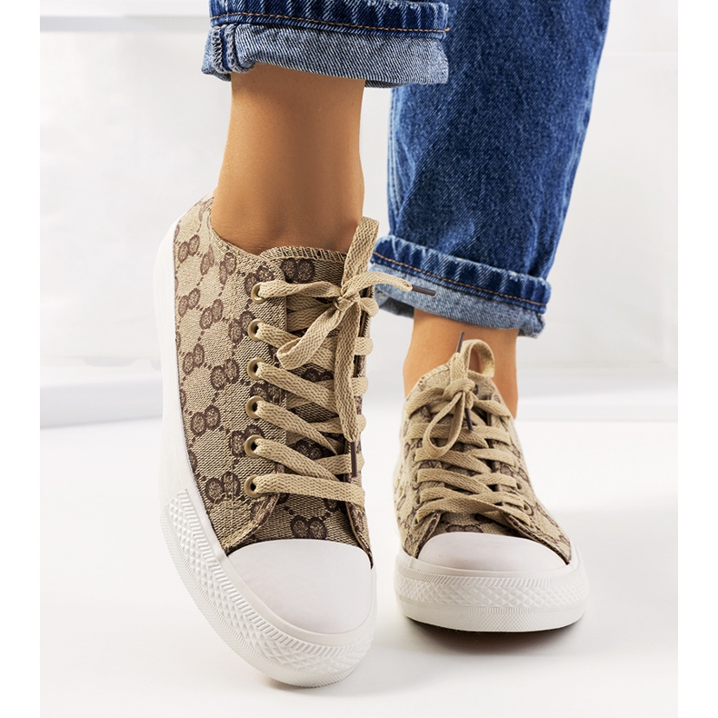 Deportivas de mujer Sheila beige marrón 1