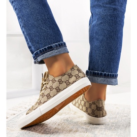 Deportivas de mujer Sheila beige marrón 3