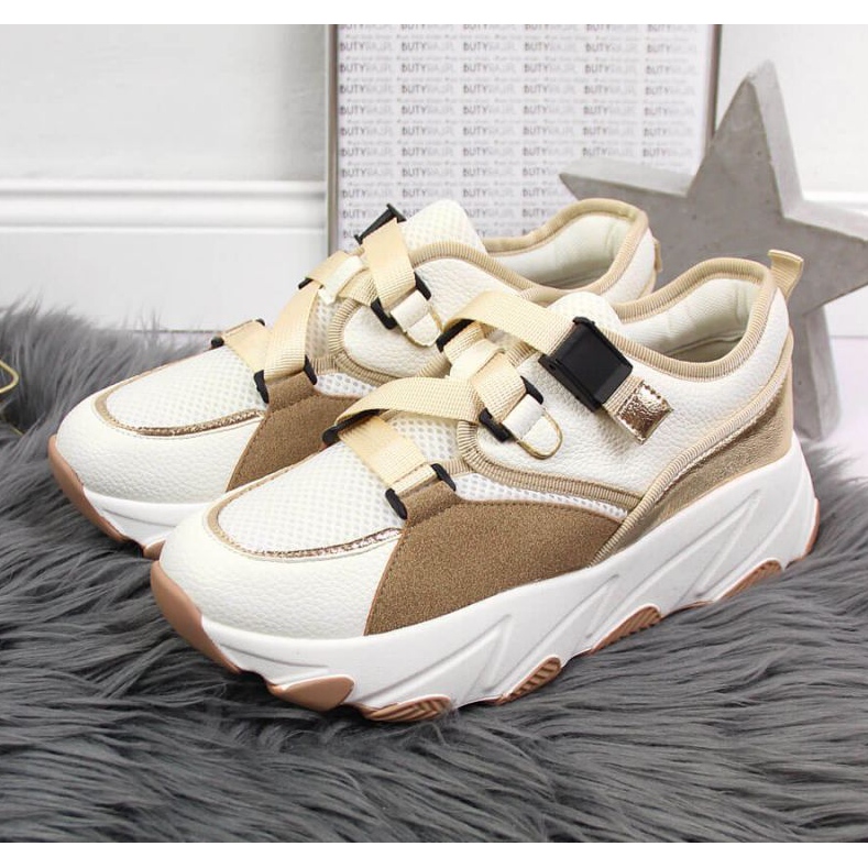 Zapatillas con plataforma Potocki W WOL55 crema beige 2