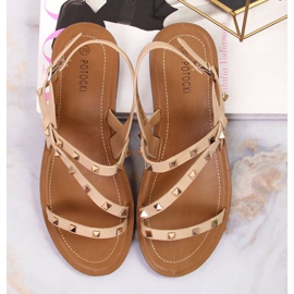 Sandalias romanas con tachuelas Potocki W WOL56B beige 3