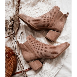 PS1 Botas camperas de ante caladas Beige oscuro Helloni 1