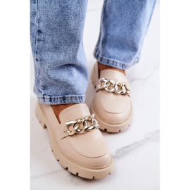 FB1 Mocasín Piel Cadena Beige Amicable 3