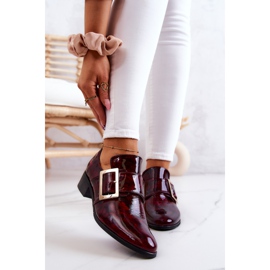 PA2 Zapatos charol con hebilla Burdeos Taliya rojo 1