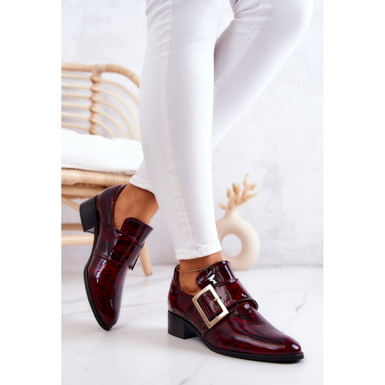 PA2 Zapatos charol con hebilla Burdeos Taliya rojo 2 PA2 Zapatos charol con hebilla Burdeos Taliya rojo 2