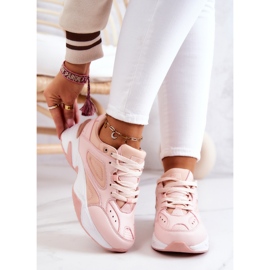 Deportivas de mujer, atadas con Hassie rosa. rosado 4
