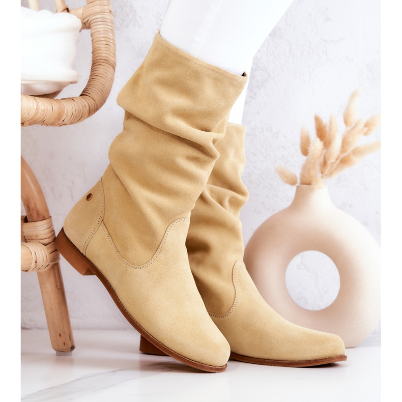 Botas altas de ante para mujer Maciejka 05057-07 Amarillo 1 Botas altas de ante para mujer Maciejka 05057-07 Amarillo 1