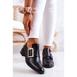 Zapatos De Piel Con Hebilla Negro Taliya 2