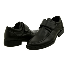American Club Inserto de cuero zapatos para niños para velcro kom37/22 negros 3