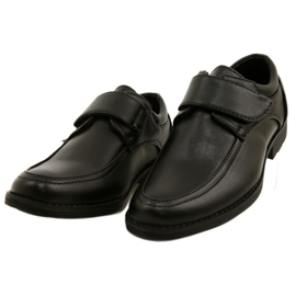 American Club Inserto de cuero zapatos para niños para velcro kom37/22 negros 2