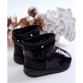 FR1 Botas De Nieve Cálidas Para Niños Con Lentejuelas Black Shard negro 4