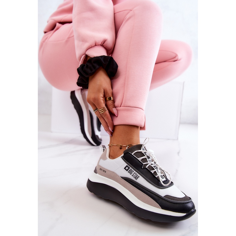 Zapatillas Sport Sneakers Big Star JJ274998 Blanco y Negro beige gris 1