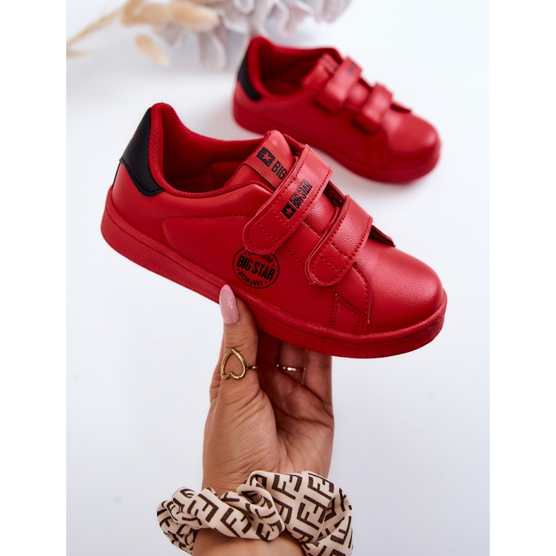 Deportivas Infantiles Con Velcro Big Star DD374030 Rojo-Negro 1