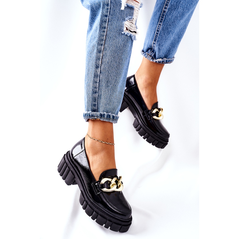 Mocasines Mujer Mocasines Piel Negro Laura Messi 2339 2