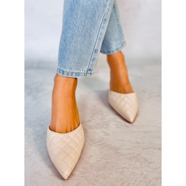Zapatilla tacón acolchado Gloria Beige 1