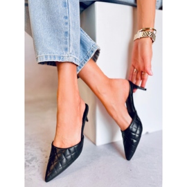 Stilettos acolchados Gloria Negro 1