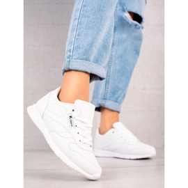 TRENDI Zapatos deportivos clásicos blanco 3