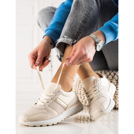 TRENDI Zapatillas con estilo con malla beige 1