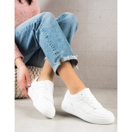 TRENDI Zapatillas clásicas en la plataforma blanco 3