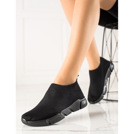 SUPER COOL Cómodos zapatos deportivos sin cordones negro 1