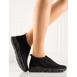 SUPER COOL Cómodos zapatos deportivos sin cordones negro 3
