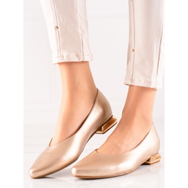 W. Potocki Zapatos de salón con tacón Potocki decorativo dorado 1