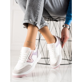 TRENDI zapatillas deportivas de moda blanco multicolor 2